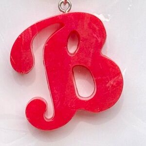 Red Initial Keychain